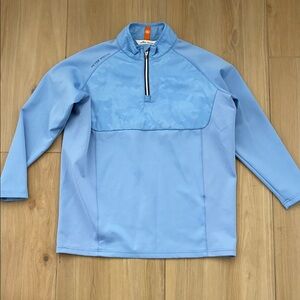 Peter Millar Sky Blue Quarter-Zip Pullover